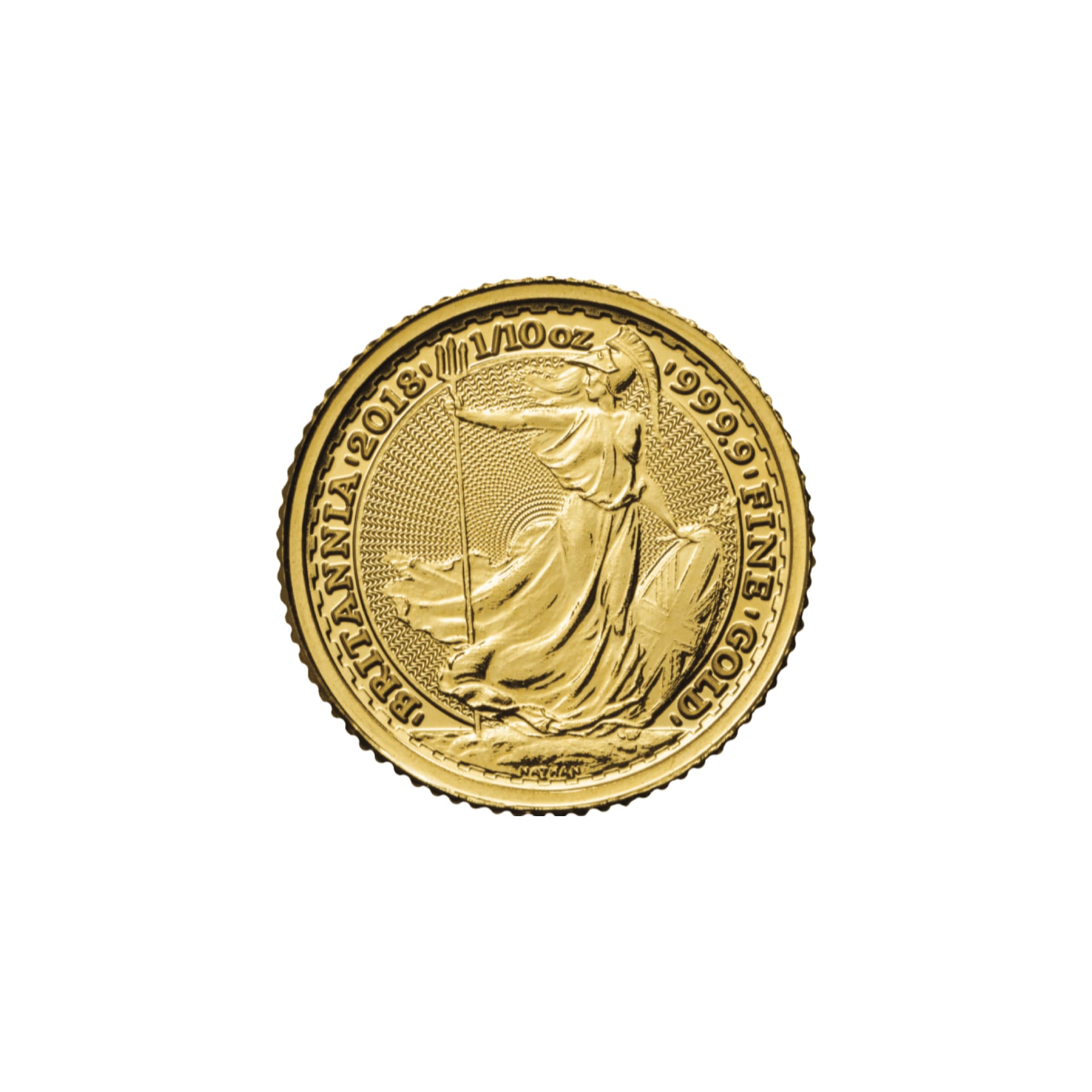 Reverse of 1/10 oz Gold Britannia coin