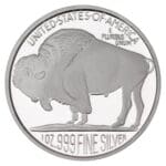 1 oz Silver Buffalo Round reverse view