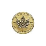 1/10 oz Canadian Gold Maple Leaf reverse view