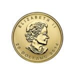 1/2 oz Canadian Gold Maple Leaf obverse view