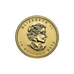 1/4 oz Canadian Gold Maple Leaf obverse view