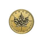 1/4 oz Canadian Gold Maple Leaf reverse view