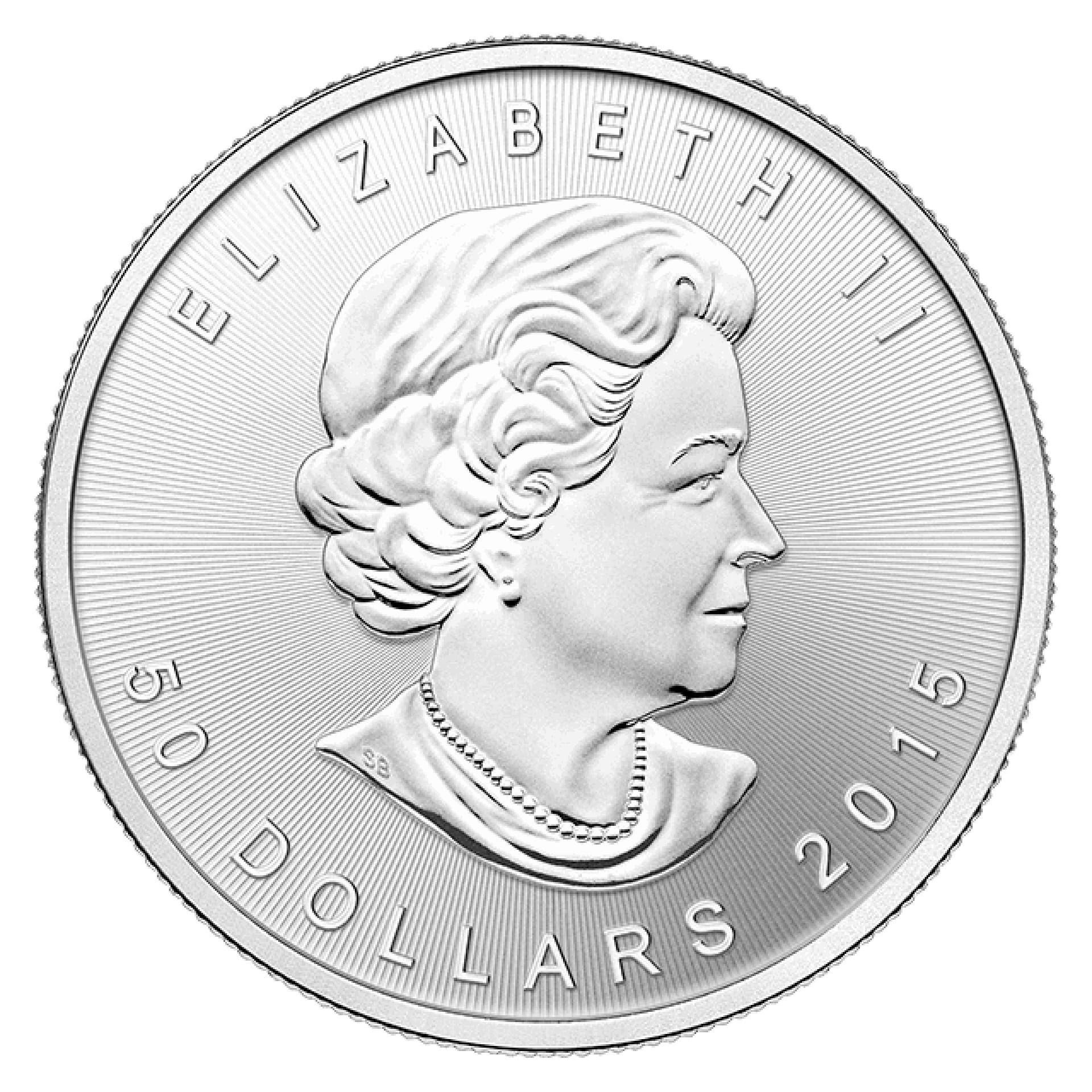 1 oz Palladium Canadian Maple Leaf obverse view