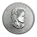 1 oz Silver Canadian Maple Leaf obverse view