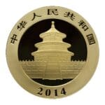 1 oz Chinese Gold Panda obverse view