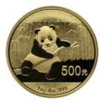1 oz Chinese Gold Panda reverse view