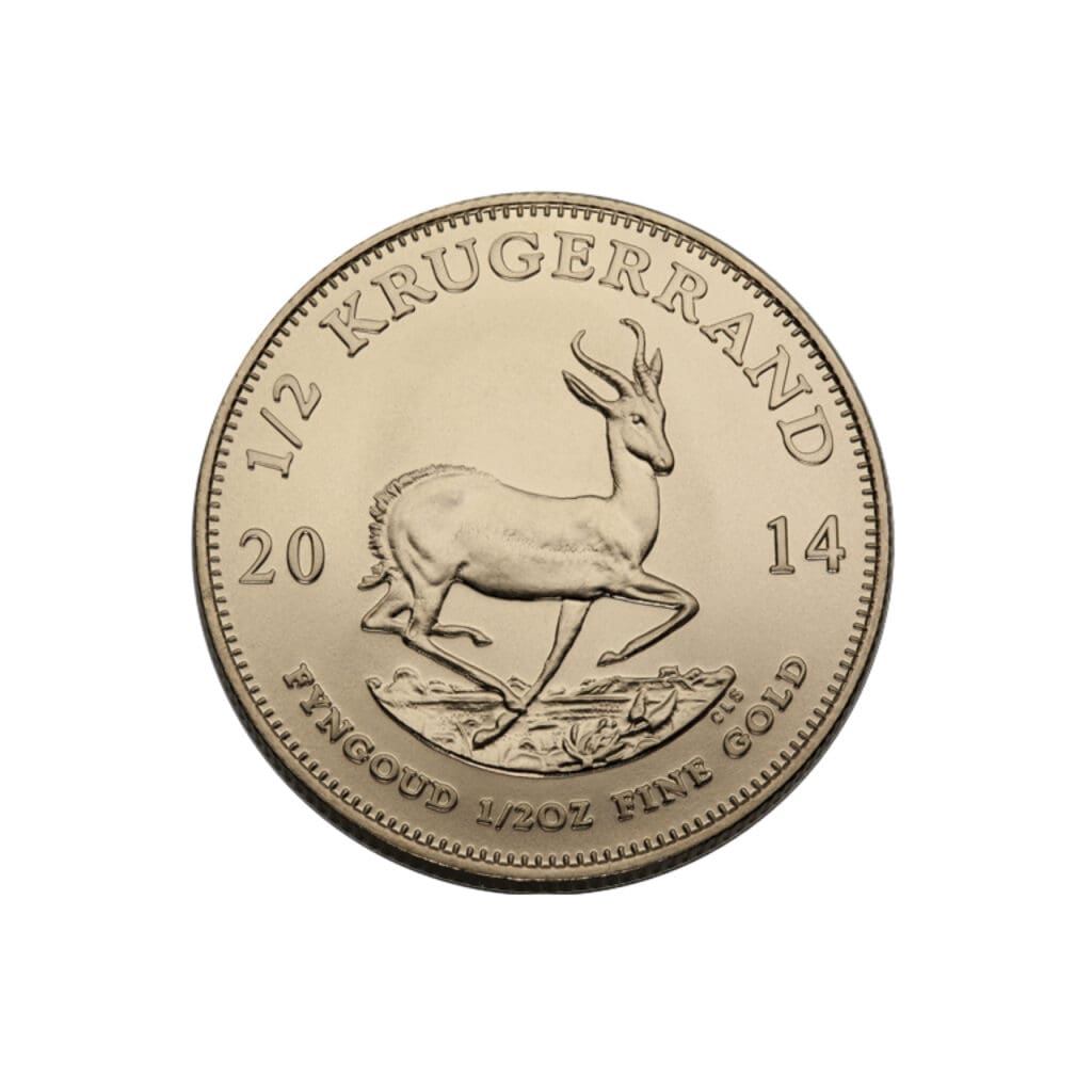 1/2 oz South African Gold Krugerrand reverse view