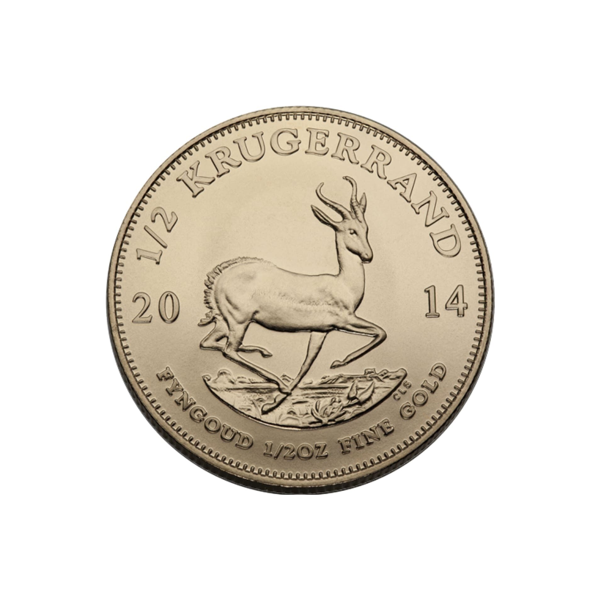 1/2 oz South African Gold Krugerrand reverse view