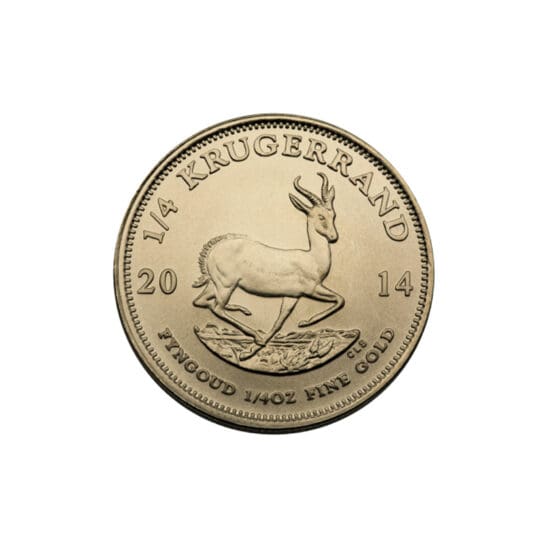 1/4 oz South African Gold Krugerrand reverse view