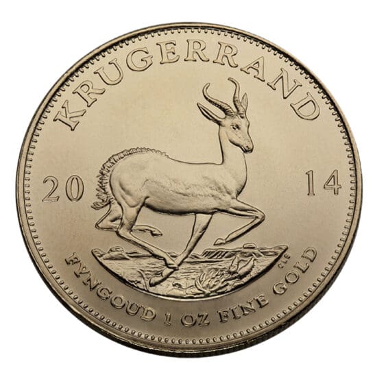 1 oz South African Gold Krugerrand reverse view