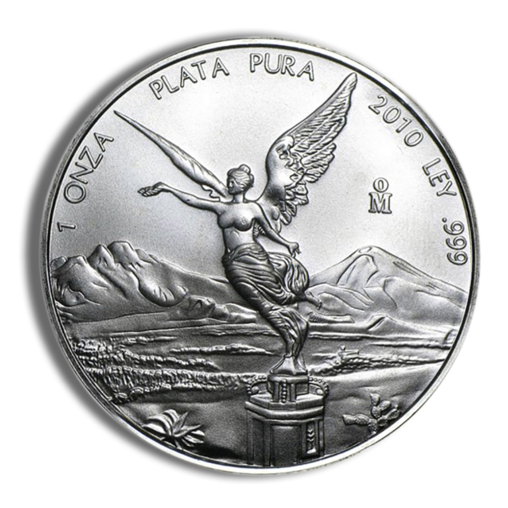 Mexican Silver Libertad 1 oz coin obverse featuring Winged Victory