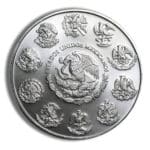 Mexican Silver Libertad 1 oz coin reverse with national coat of arms
