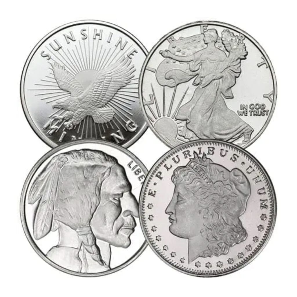 Group of 1/2 oz Silver Round Varied Designs