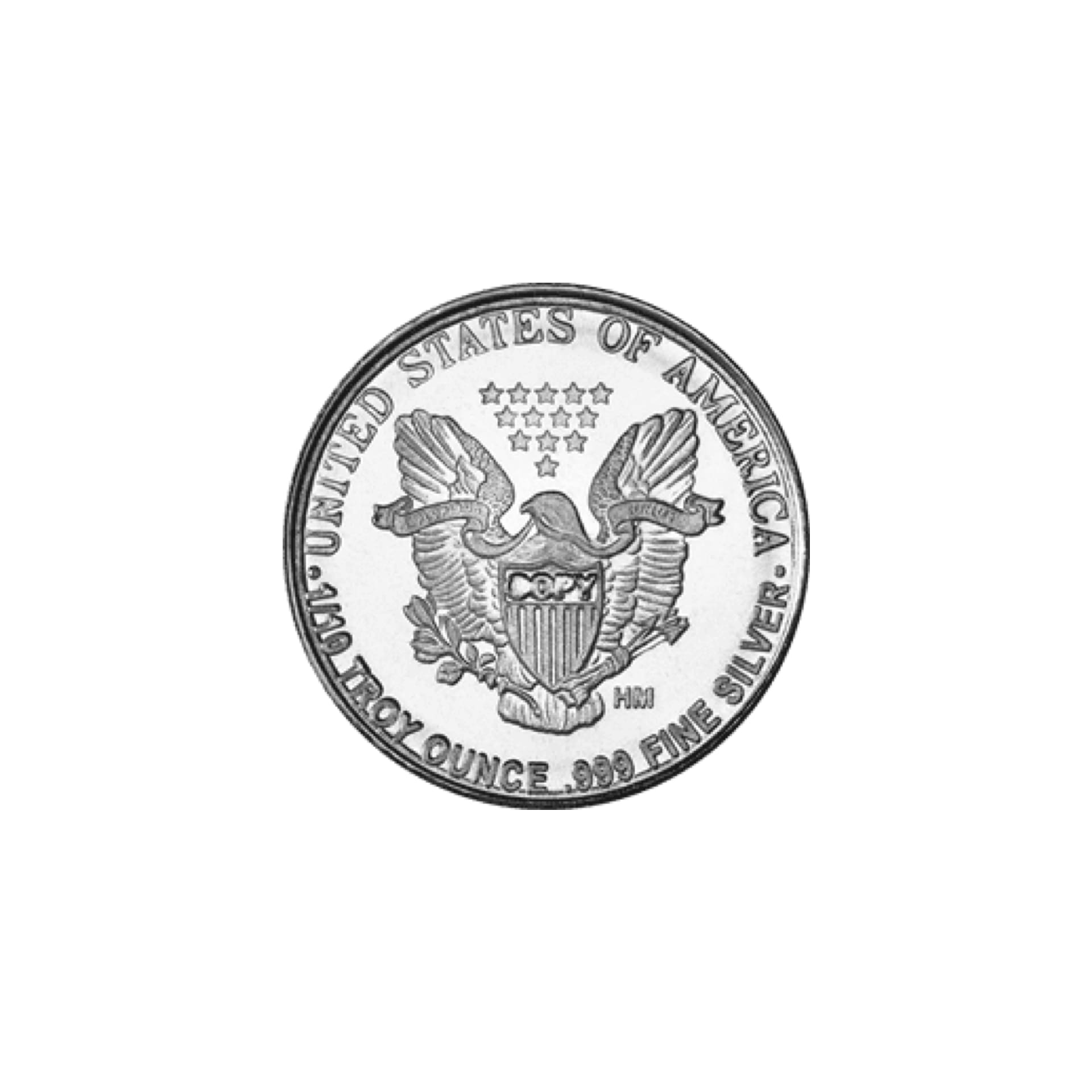 1/10 oz Walking Liberty Silver Round reverse view