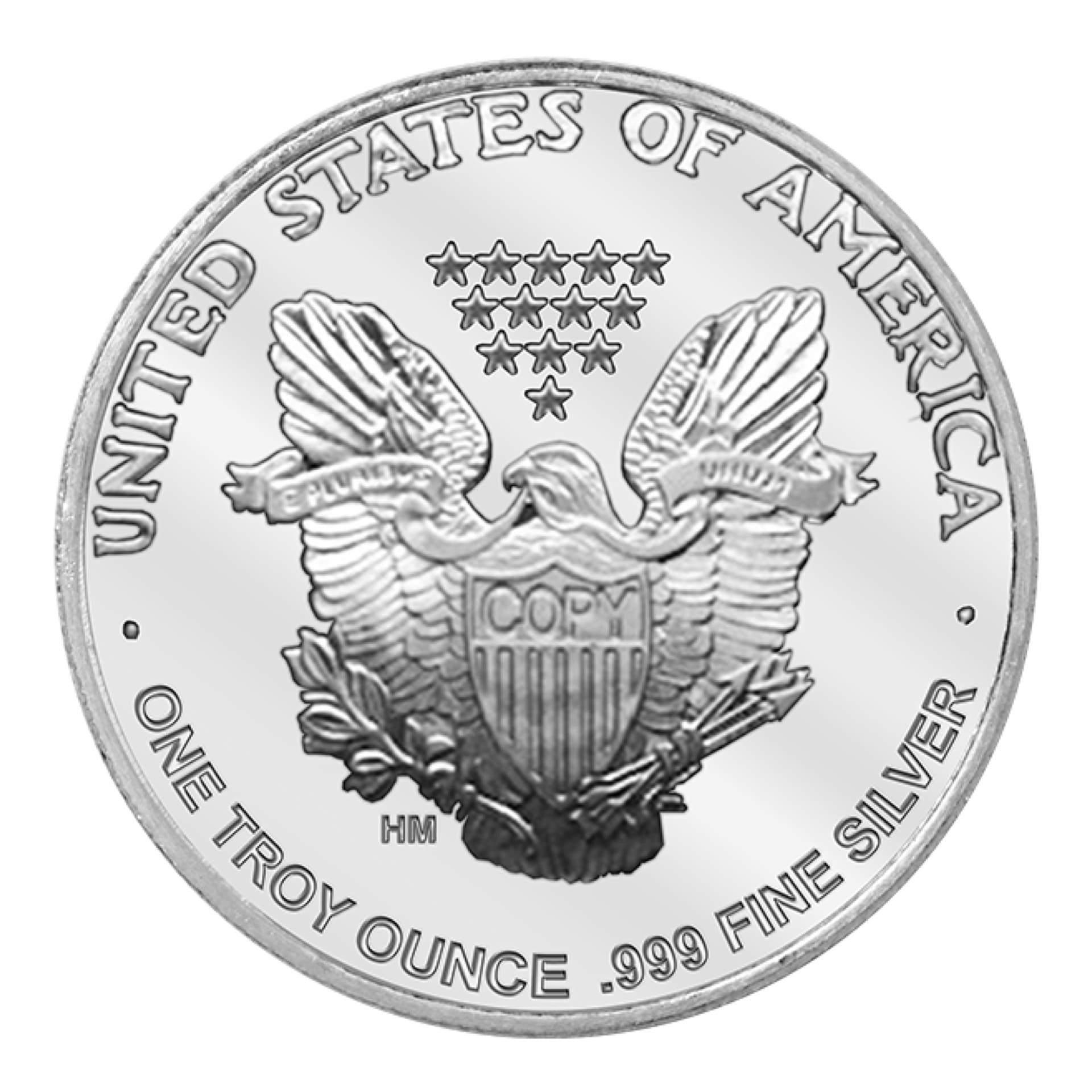 1 oz Walking Liberty Silver Round reverse view