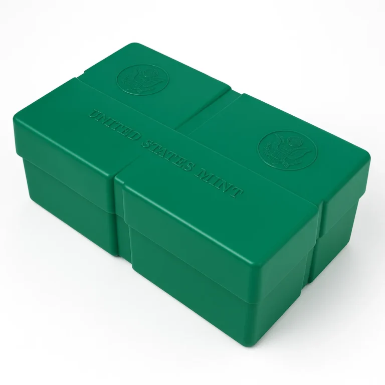 Monster Box of 500 American Silver Eagle coins – .999 fine silver in sealed U.S. Mint green box, available at Coins Online