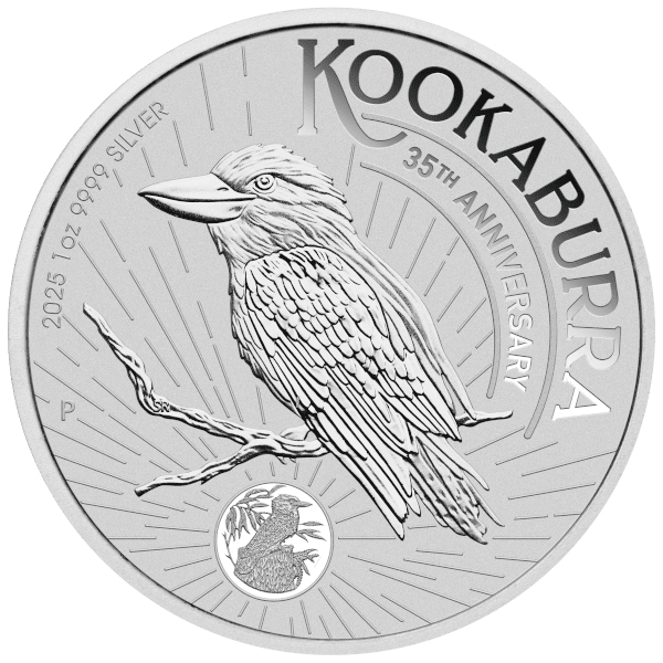 2025 Australian Silver Kookaburra 1 oz coin – .9999 fine silver, Perth Mint, new reverse design