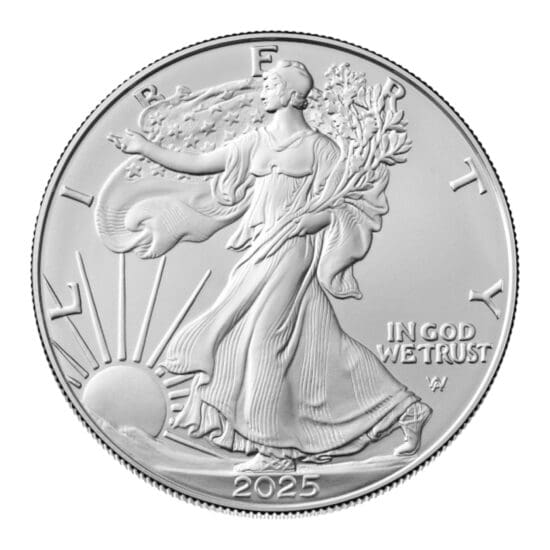 Obverse of 2025 American Silver Eagle 1 oz coin