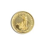 Obverse of 2025 Gold Britannia 1/10 oz BU coin