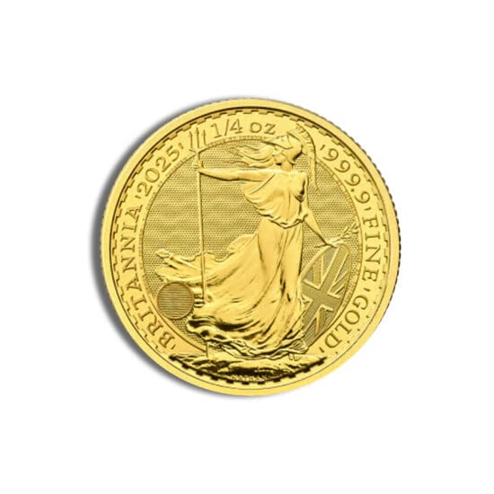 Obverse of 2025 Gold Britannia 1/4 oz coin
