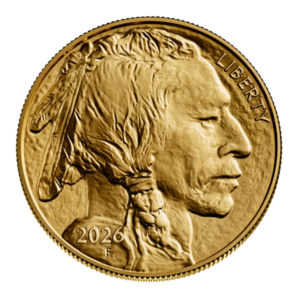 2026 American Gold Buffalo one oz coin obverse with Native American profile design