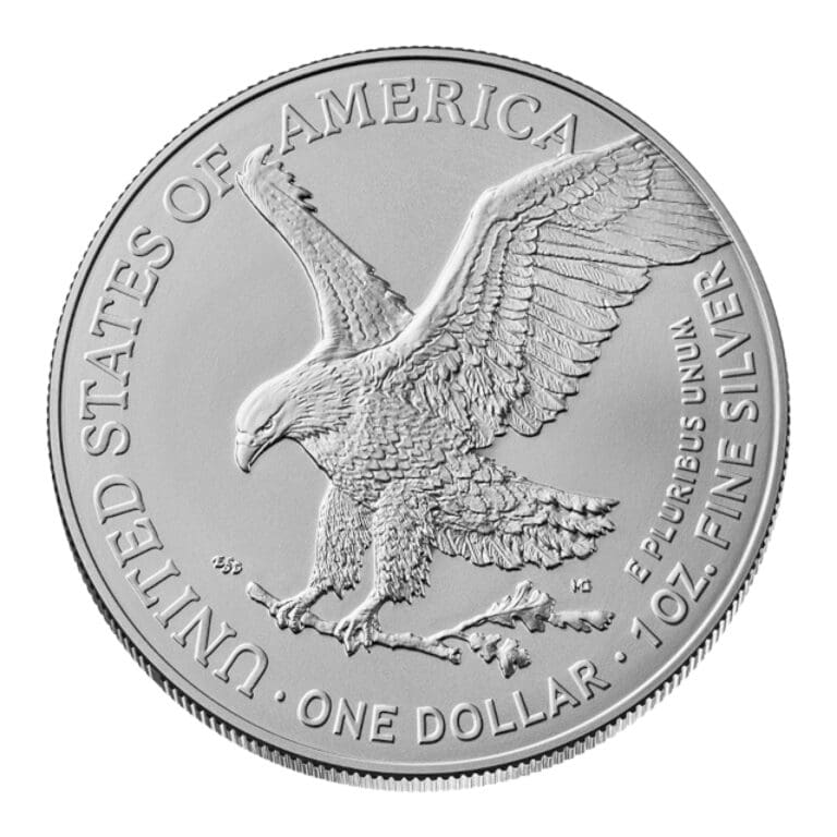 American Silver Eagle reverse heraldic eagle design