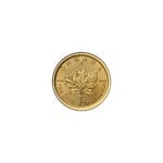 Canadian Gold Maple Leaf one tenth oz coin reverse with maple leaf design