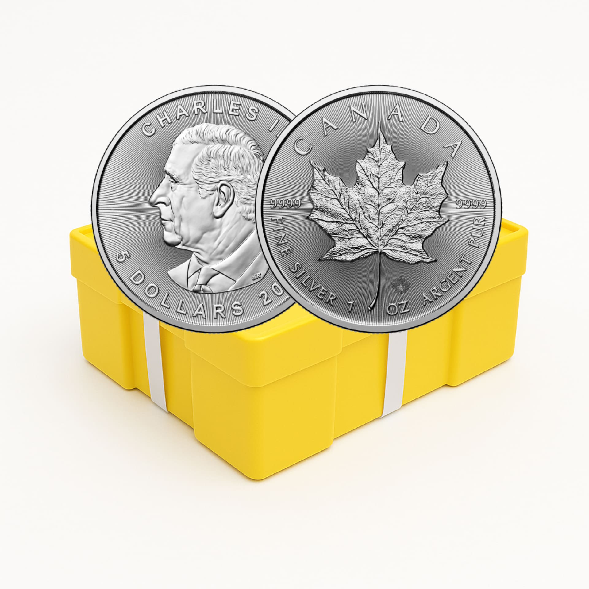 Sealed 2025 Canadian Silver Maple Leaf Monster Box containing 500 coins