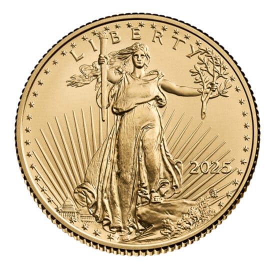 Obverse of 2025 American Gold Eagle coin