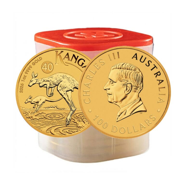 2026 Australian Gold Kangaroo one oz coins sealed tube of ten