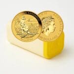 Tube of ten 1 oz Australian Gold Kangaroo coins