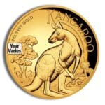 Reverse of 2 oz Australian Gold Kangaroo coin