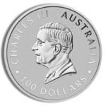Obverse 2 1 oz Australian Platinum Kangaroo coin