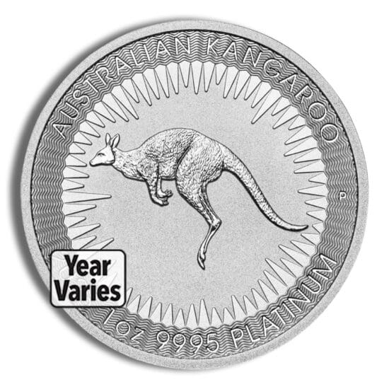 Reverse of 1 oz Australian Platinum Kangaroo