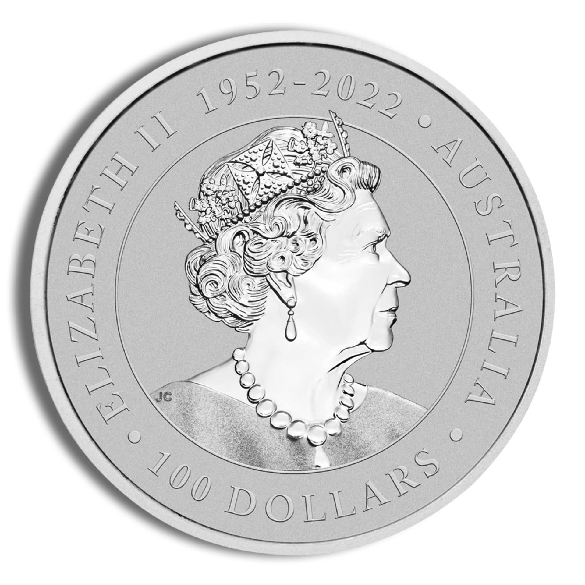 Obverse of 1 oz Australian Platinum Kangaroo
