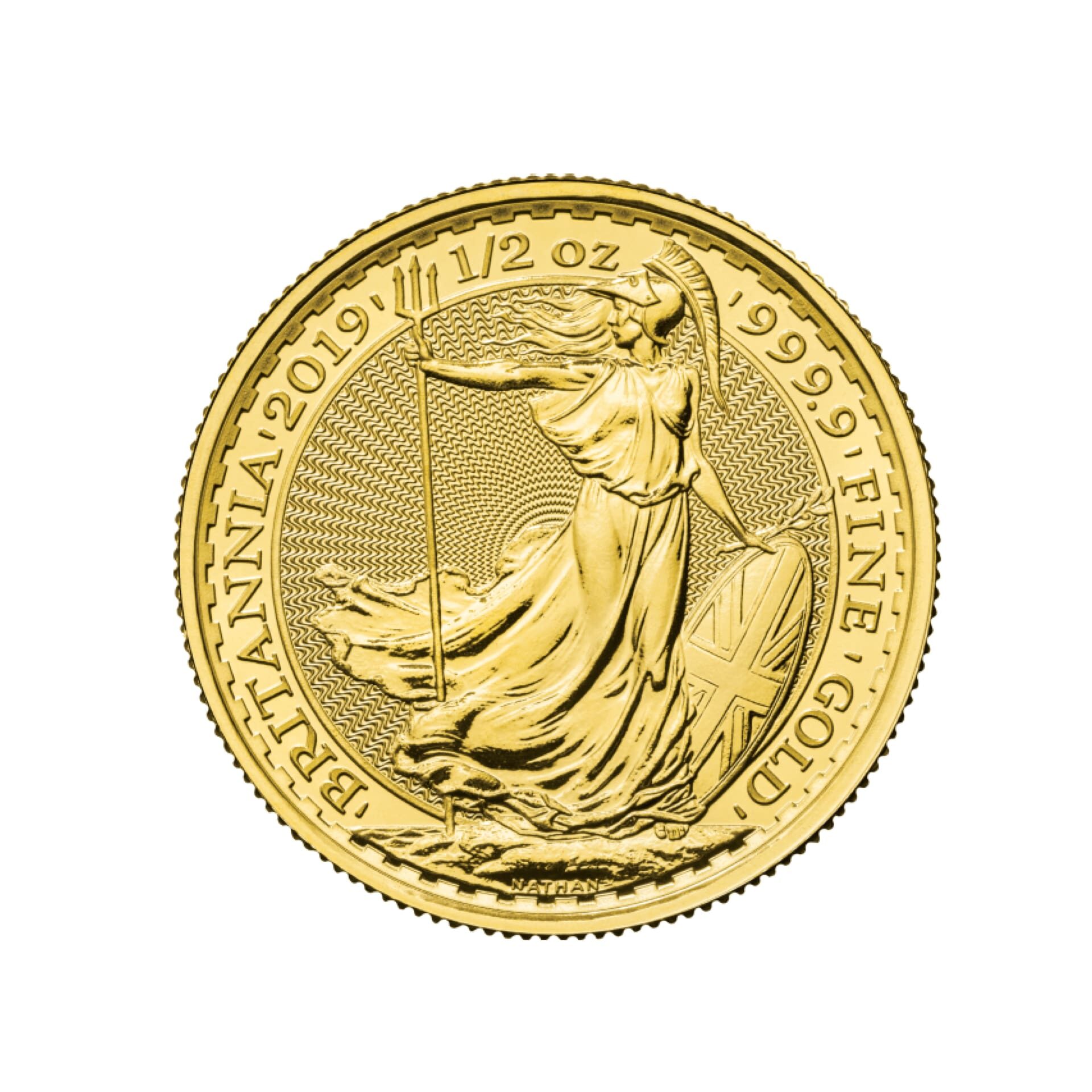 Reverse of 1/2 oz Gold Britannia coin