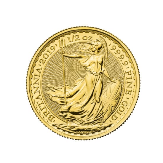 Reverse of 1/2 oz Gold Britannia coin