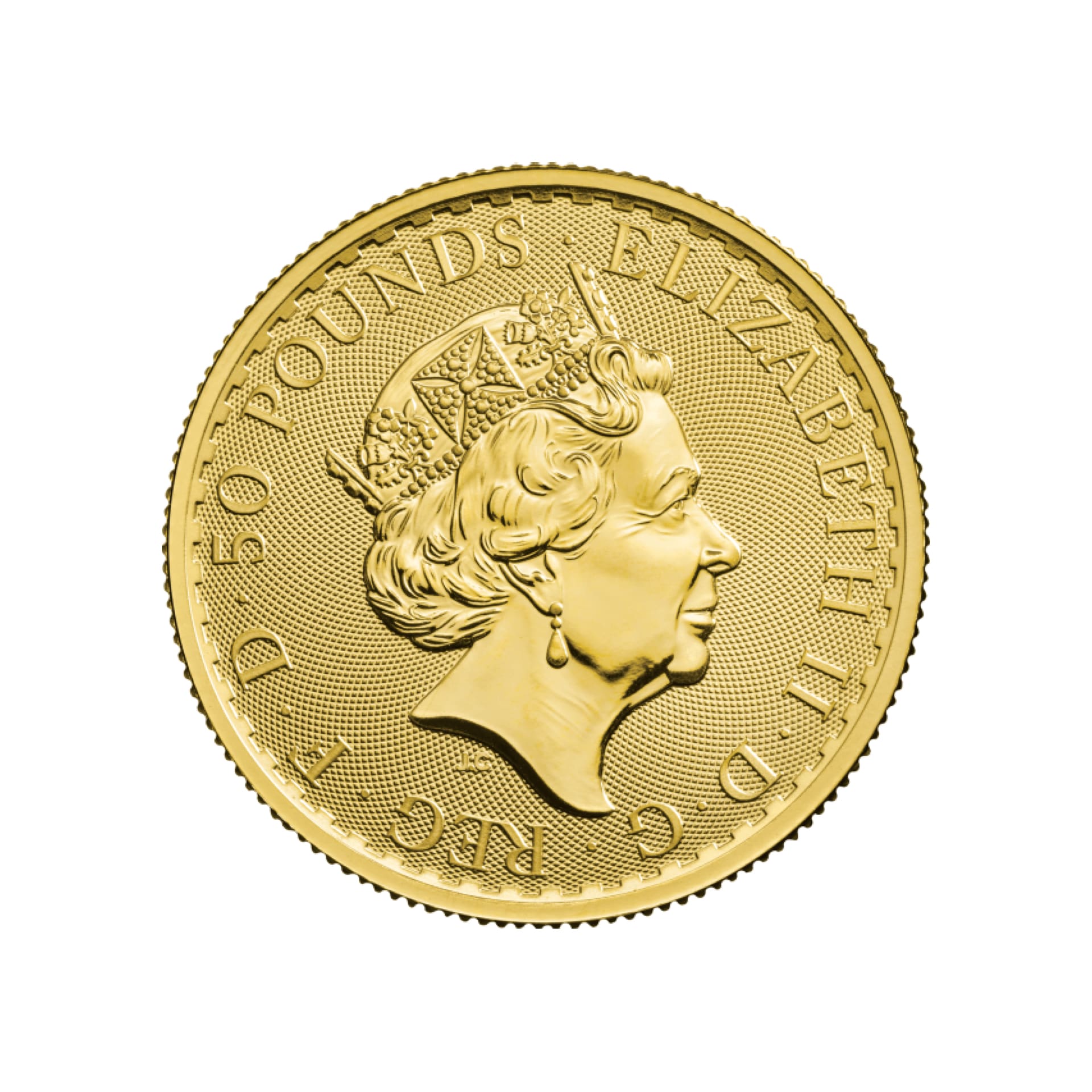 Obverse of 1/2 oz British Gold Britannia