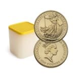 Tube of ten 1 oz British Gold Britannia coins