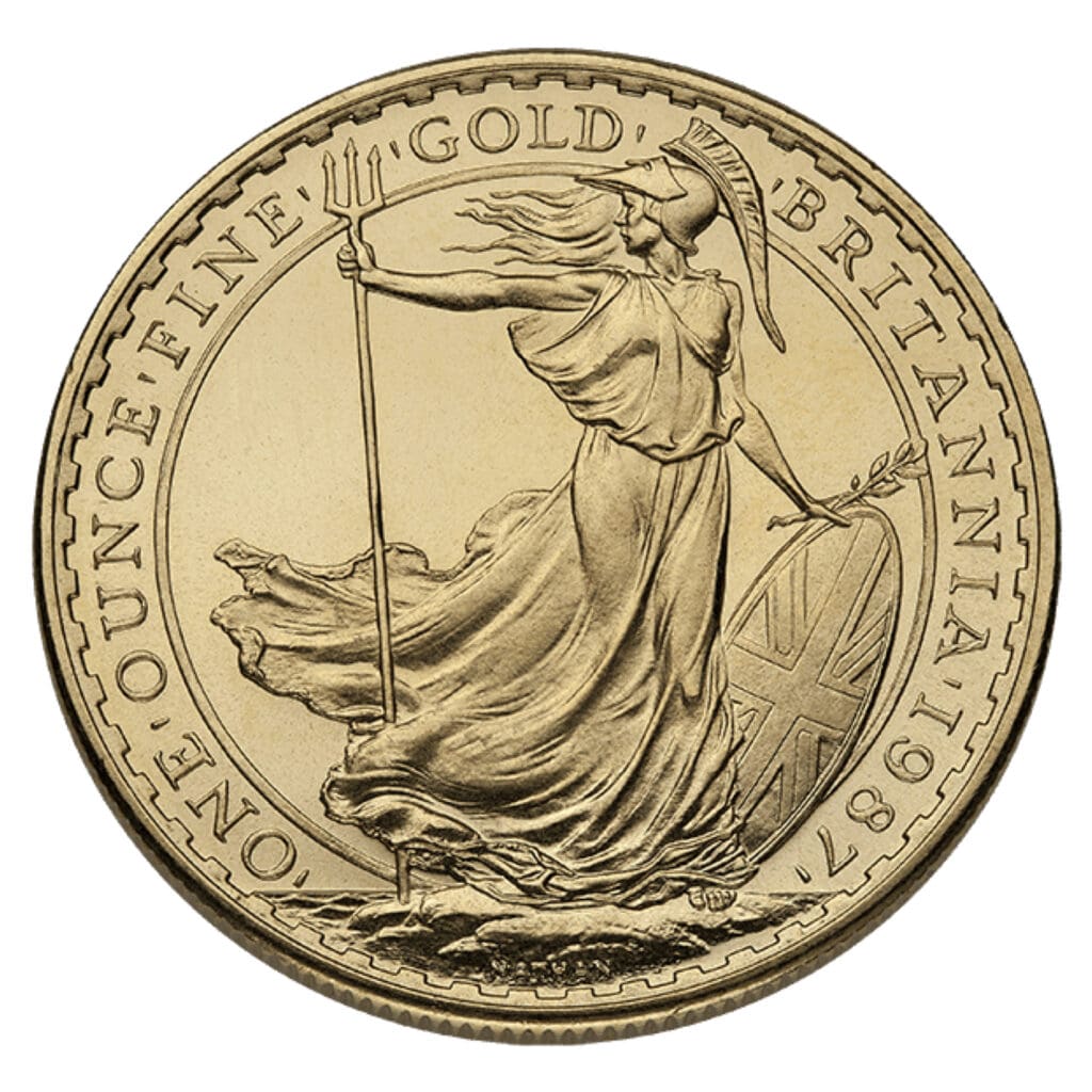 Reverse of 1 oz British Gold Britannia