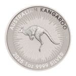 Obverse of 2025 Australian Silver Kangaroo 1 oz coin