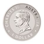 Reverse of 2025 1 oz Silver Kangaroo with kangaroo design