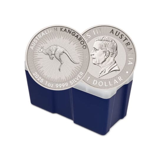 Group of 2025 Australian Silver Kangaroo Monster Box coins