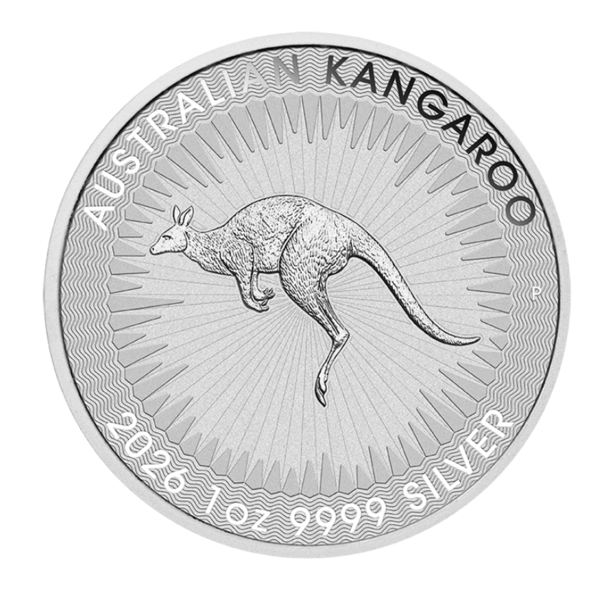 2026 Australian Silver Kangaroo 1 oz .9999 fine silver coin featuring the kangaroo design