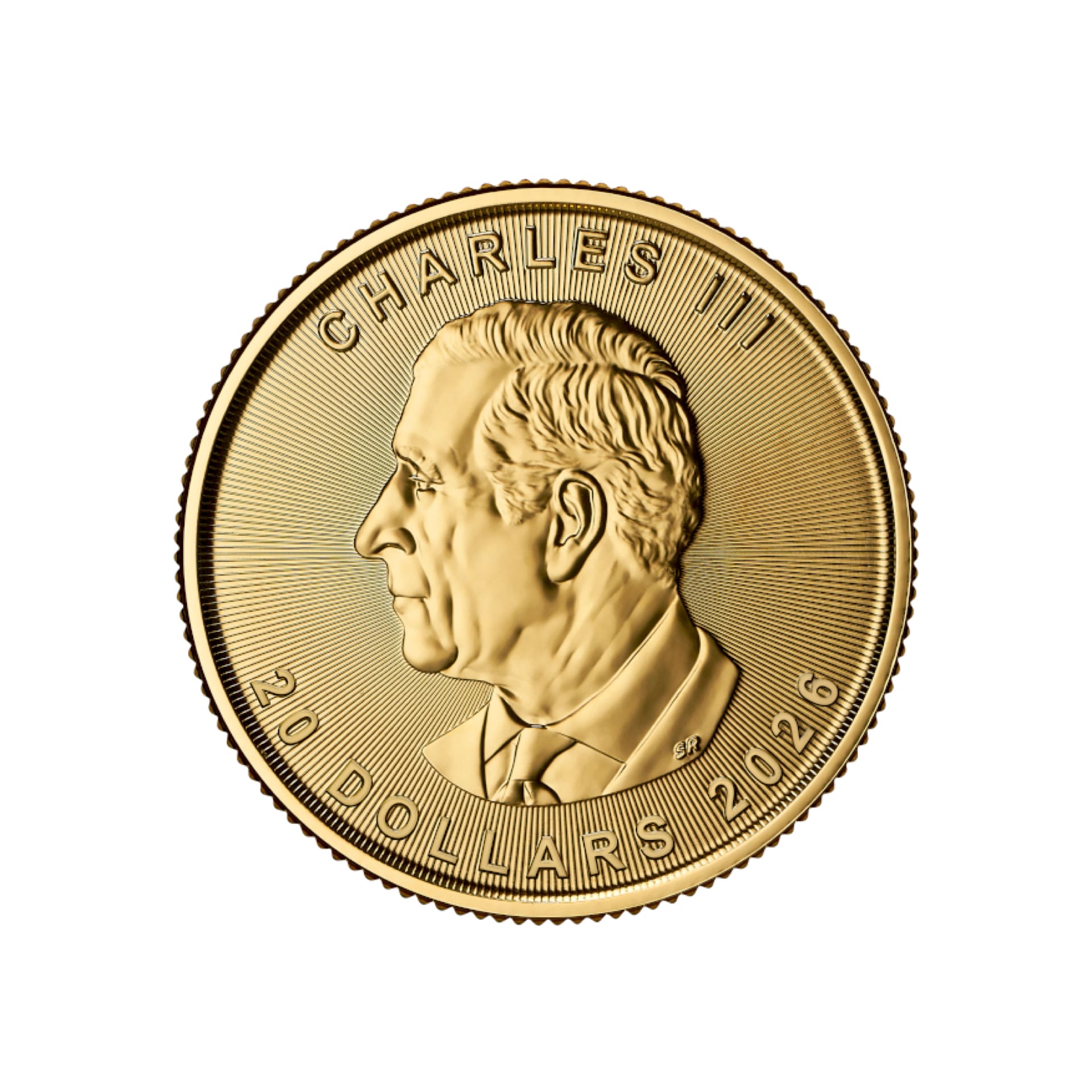 2026 Canadian Gold Maple Leaf one half oz coin obverse with King Charles III portrait