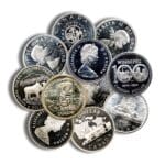 Group of 80% Silver Canadian Coins from 1958–1967