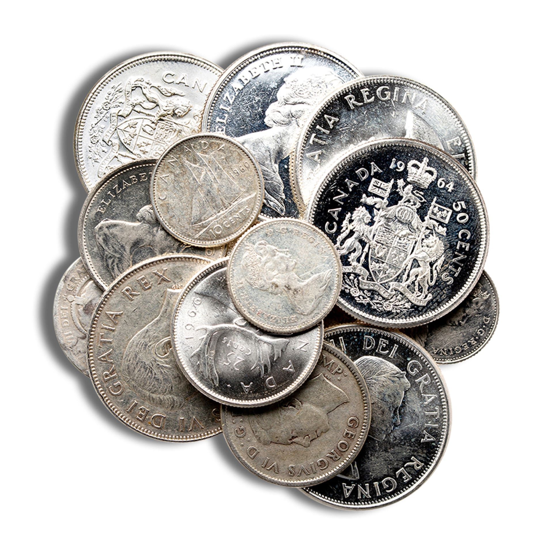 Group of 80% Silver Canadian Coins from pre-1968