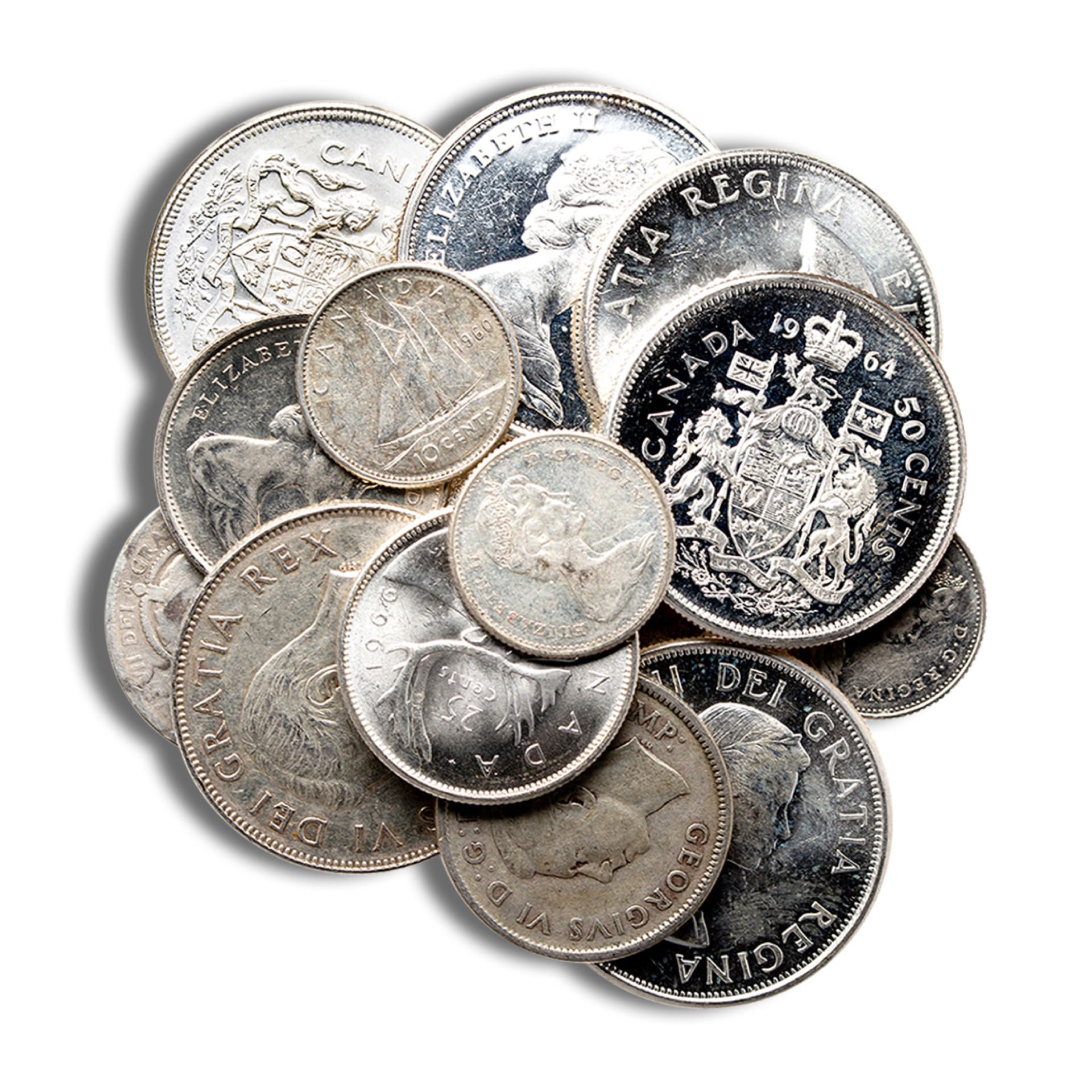 Group of 80% Silver Canadian Coins from pre-1968