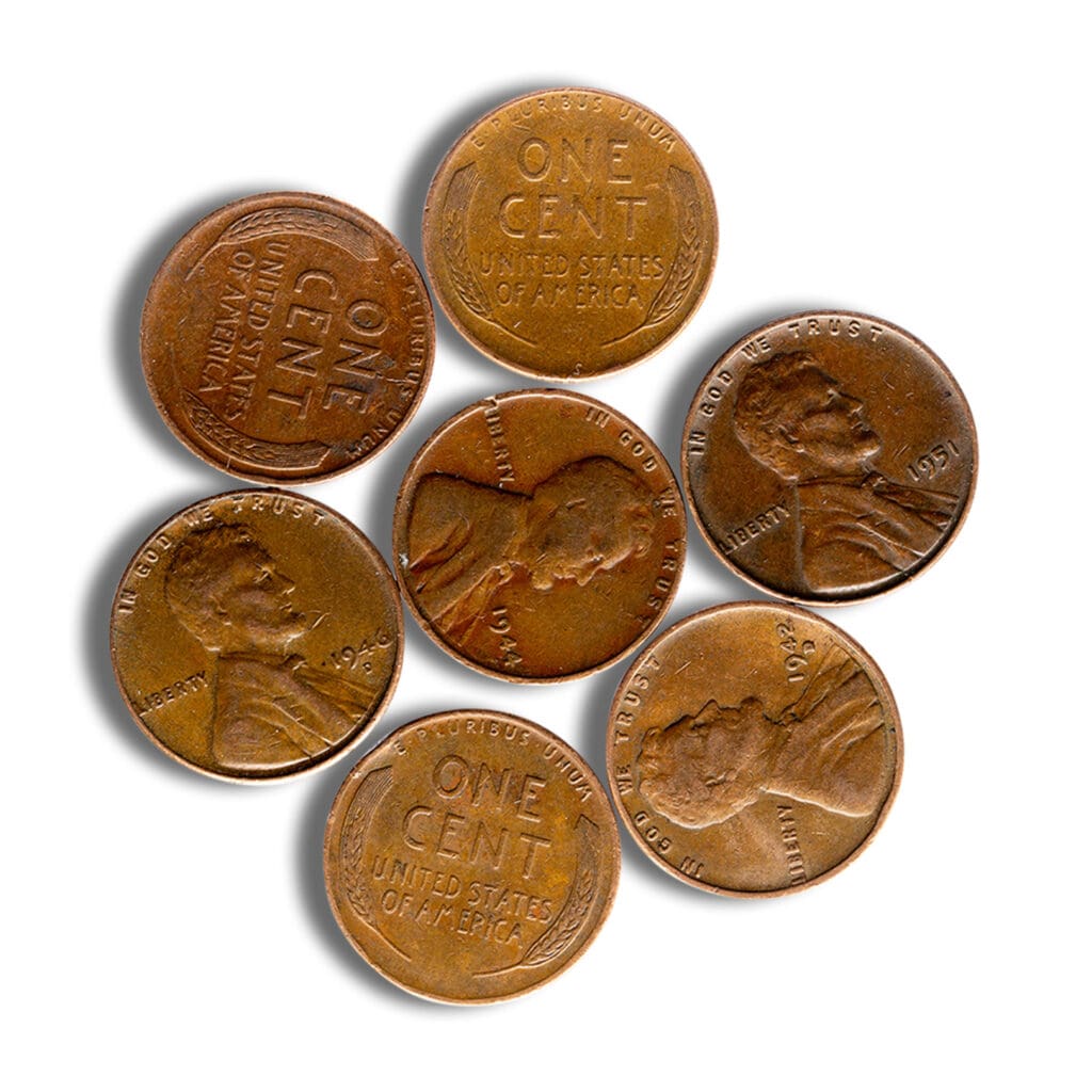 5000-count bag of Wheat Cents obverse view