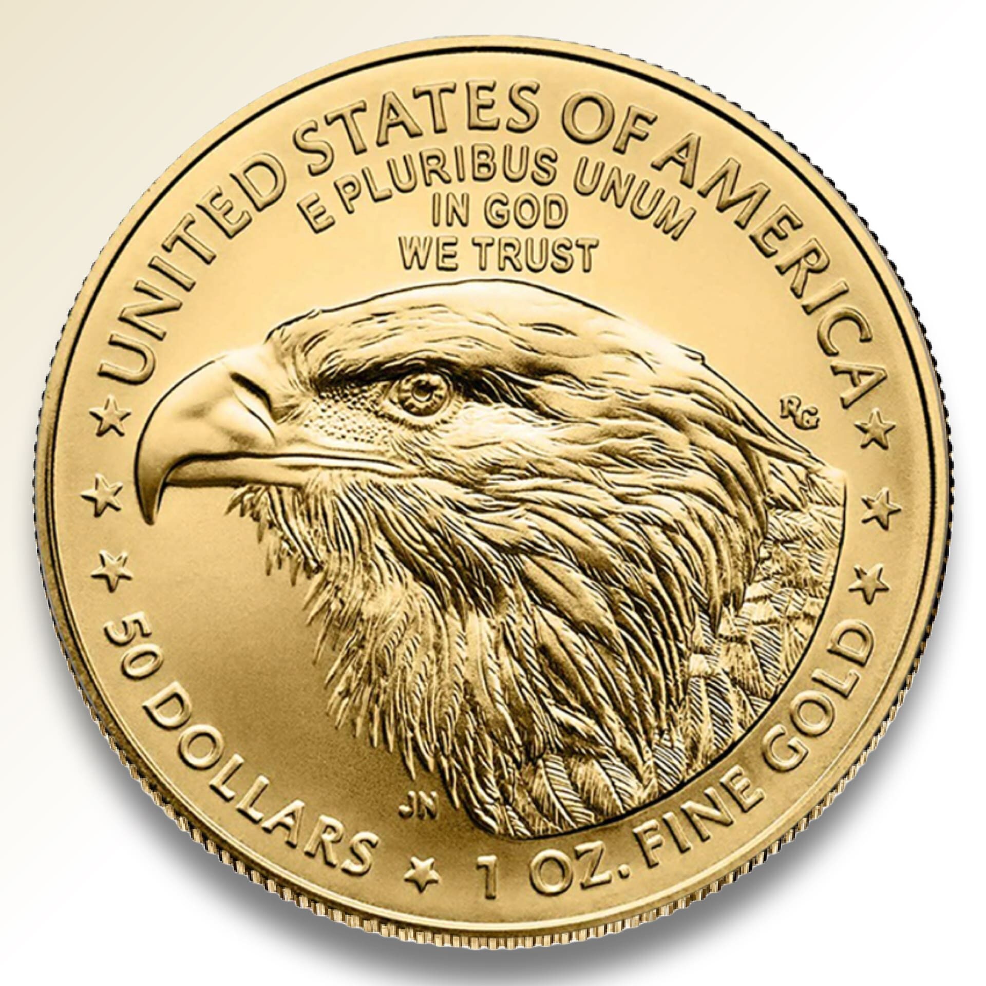 2025 1 oz American Gold Eagle 1 oz coin – .9167 fine gold, Reverse with gradient background, U.S. Mint